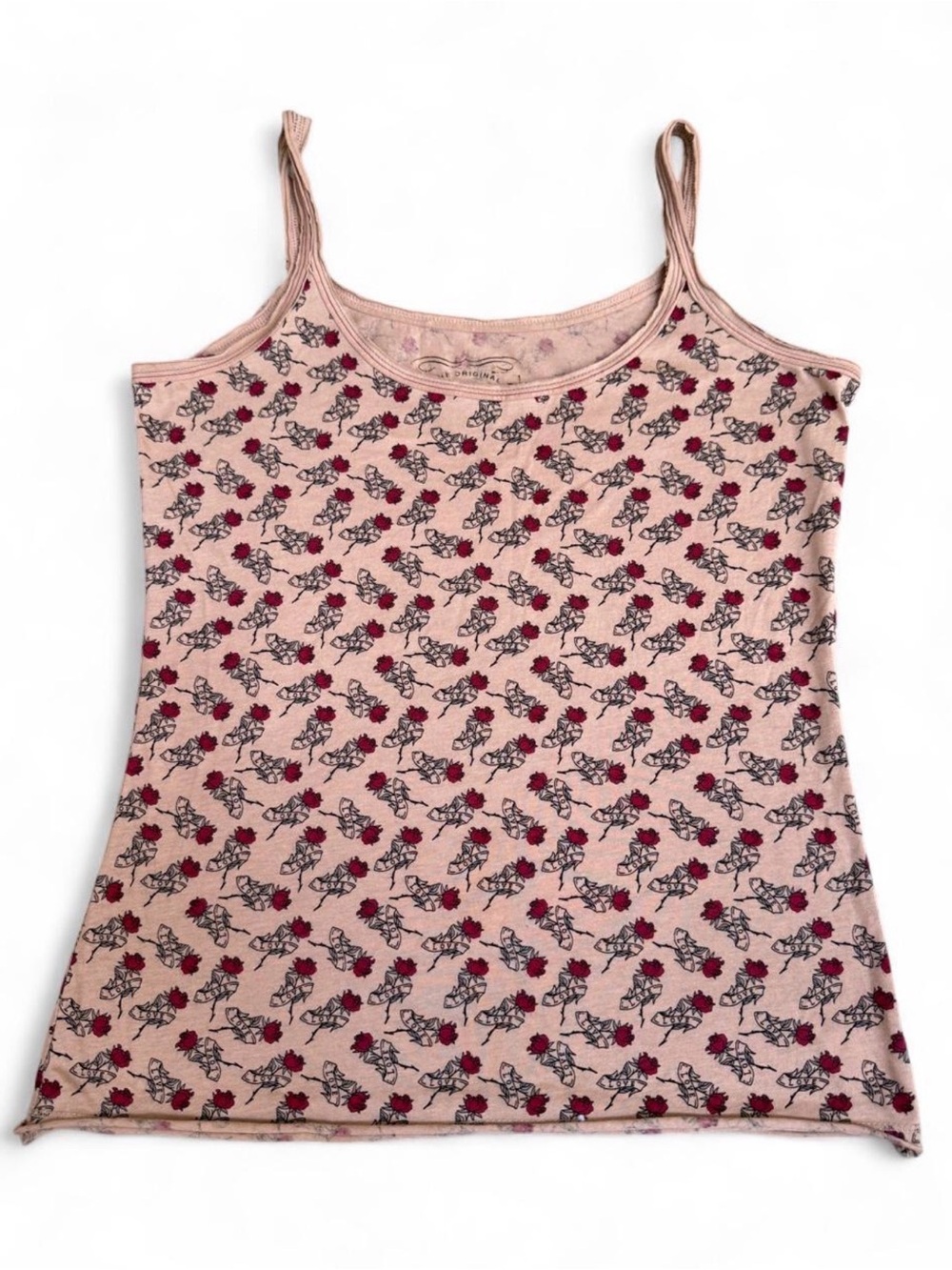 Arizona Tan Floral Tank Top Size M Y2K Style